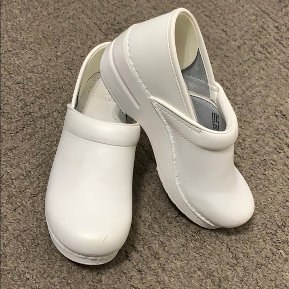 all white clogs